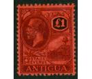 SG61. 1922 £1 Purple and black/red.  A very impressive UN/M...