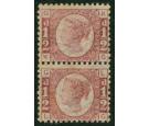 1870. 1/2d Rose-red. Plate 14. Superb mint pair...