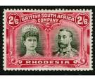 SG157. 1910 2/6 Black and rose-carmine. Superb well centred...