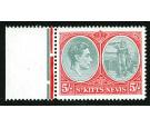 SG77ae. 1943 5/ Grey green and scarlet. 'Break in oval at left'.