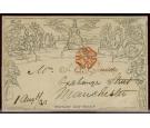 1840. 1d Mulready Lettersheet. From London to Manchester...