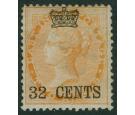 SG9. 1867 32c on 2a Yellow. Very fine fresh mint...