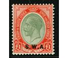 SG57. 1927 £1 Pale olive green and red. Superb fresh mint...