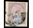 SG Z13. 1898 2 1/2d Dull purple and blue. Very fine used on piec