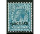 SG394var. 1913 10d Turquoise-blue. Superb fresh...