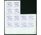 SG12. 1916 1d Mauve. Superb fresh block of 12...