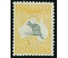 SG42w. 1915 5/- Grey and yellow. 'Watermark Inverted'. Superb we