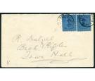 SG20. 1900 3d Deep blue/blue. Two superb used examples on cover.