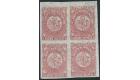 SG22. 1862 8d Rose-lake. Choice brilliant fresh mint block of 4.