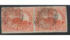 SG7. 1852 3d Scarlet-vermilion. Superb used pair...