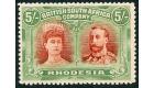 SG159. 1910 5/- Vermilion and deep green. Superb fresh mint...