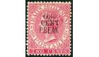 SG35ba. 1889 1c on 2c Bright rose. 'PREAK' for 'PERAK'. Superb m