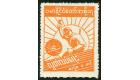 SG J85b. 1943 1c Orange. 'Perf. x Roulette'. Lovely fresh unused