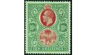 SG146. 1927 10/- Red and green/green. Very fine fresh mint...