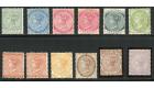 SG16-26. 1883 Set of 11. Very fine mint...