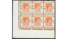 SG157. 1938 $2 Red-orange and green. Brilliant U/M block of 6...