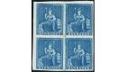 SG10. 1855 1d Deep blue. Brilliant fresh mint block...