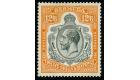 SG93f. 1932 12/6 Grey and orange 'Damaged leaf at bottom right'.