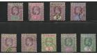 SG76-84. 1902 Set of 9. Fine used...