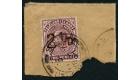SG115. 1928 2 1/2d on 2d Purple-brown. Superb used on piece...