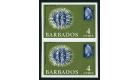SG325a. 1965 4c Multicoloured. 'Imperforate Pair'. Pristine U/M 