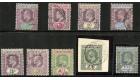 SG20-28. 1902 Set of 9. Very fine used...
