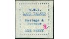 SG11. 1916 1d Blue. Superb unused with large margins...