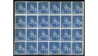 SG3. 1851 (1d) Blue. Brilliant fresh mint block of 24, mostly U/