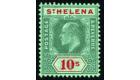 SG70. 1908 10/- Green and red/green. Choice superb fresh mint...