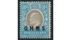 SG O13a. 1908 8a Grey-black and pale blue. No stop after 'M'. Mi