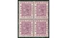 SG16. 1885 4d Deep mauve. Brilliant fresh mint block of four...