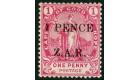SG2. 1899 '1 PENCE' on 1d Rose. Very fine fresh mint...