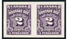 SG D19 Var. 2c Violet. 'Imperforate Pair'. Brilliant U/M mint...