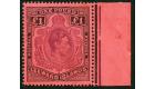 SG114a. 1942 £1 Purple and black/carmine. Brilliant U/M mint...