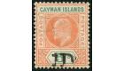 SG19. 1907 1d on 5/- Salmon and green. Very fine used...