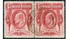 SG50. 1904 5/- Red. Very fine perfectly centred used pair...