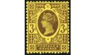 SG204. 1890 3d Purple/orange. Brilliant fresh mint...