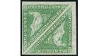 SG21. 1863 1/- Bright emerald-green. Very choice superb fresh mi