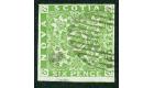 SG5. 1851 6d Yellow-green. Superb used with excellent colour and