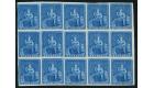 SG3. 1852 (1d.) Blue. Choice superb fresh mint block of 15...