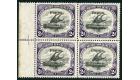 SG40. 1907 2d Black and violet. Supern U/M mint marginal block o