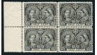 SG121. 1897 1/2c Black. U/M sheet marginal block of 4...