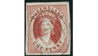 SG1. 1860 1d Carmine-rose. Brilliant fine used with very large m