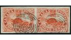 SG5. 1852 3d Red. Brilliant fine used pair...