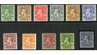 SG176-186. 1928 Set of 11. Choice superb fresh mint...