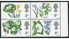 SG717c. 1967 4d Multicoloured. 'Reddish purple Omitted'. Block..