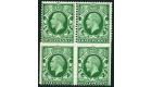 SG439b. 1934 1/2d green. 'Imperforate three sides'. U/M mint blo