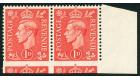 SG486 Variety. 1d Pale scarlet. 'Imperforate at base'. Superb fr