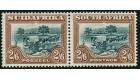 SG37. 1927 2/6 Green and brown. Superb U/M mint pair...