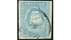 SG20. 1855 4c Pale blue. Very fine used with beautiful colour...